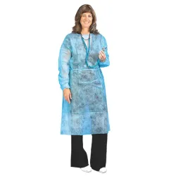 Mediware Wegwerpjas voor bezoekers blauw | 115 cm